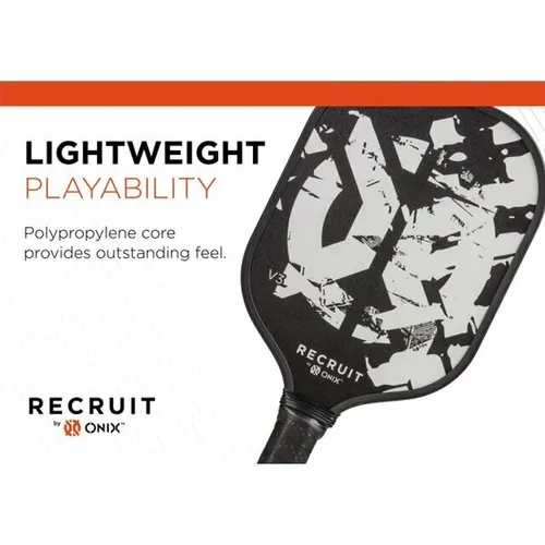 Onix Recruit V3 Pickleball Paddle (7.8-8.1 Oz) [Black]