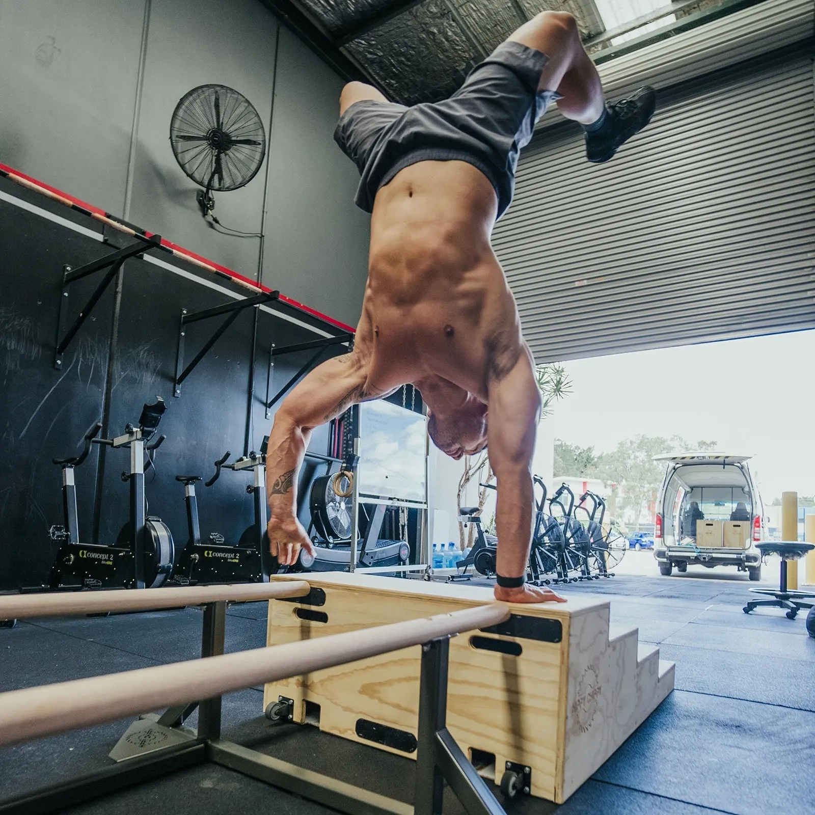 Parrallette Bars Hippy Chippy - (CF Games edition)  Handstand Obstacle Course