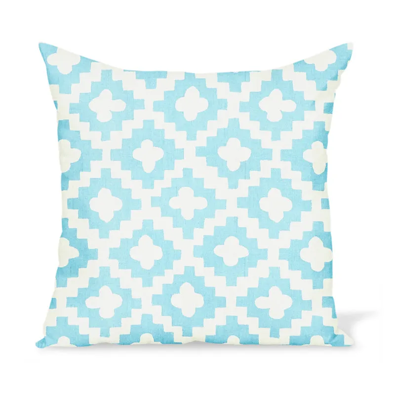 Peter Dunham Textiles Outdoor Peterazzi in Pale Indigo Pillow