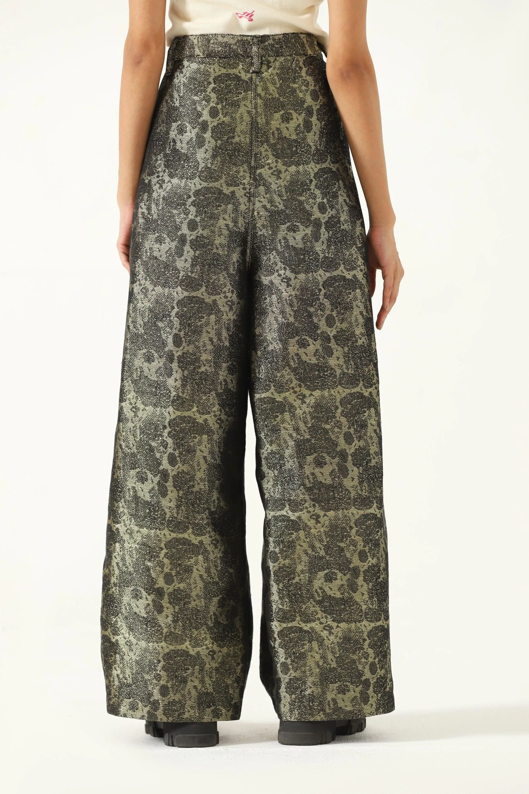 "CHAMAK" HANDWOVEN JACQUARD TROUSERS