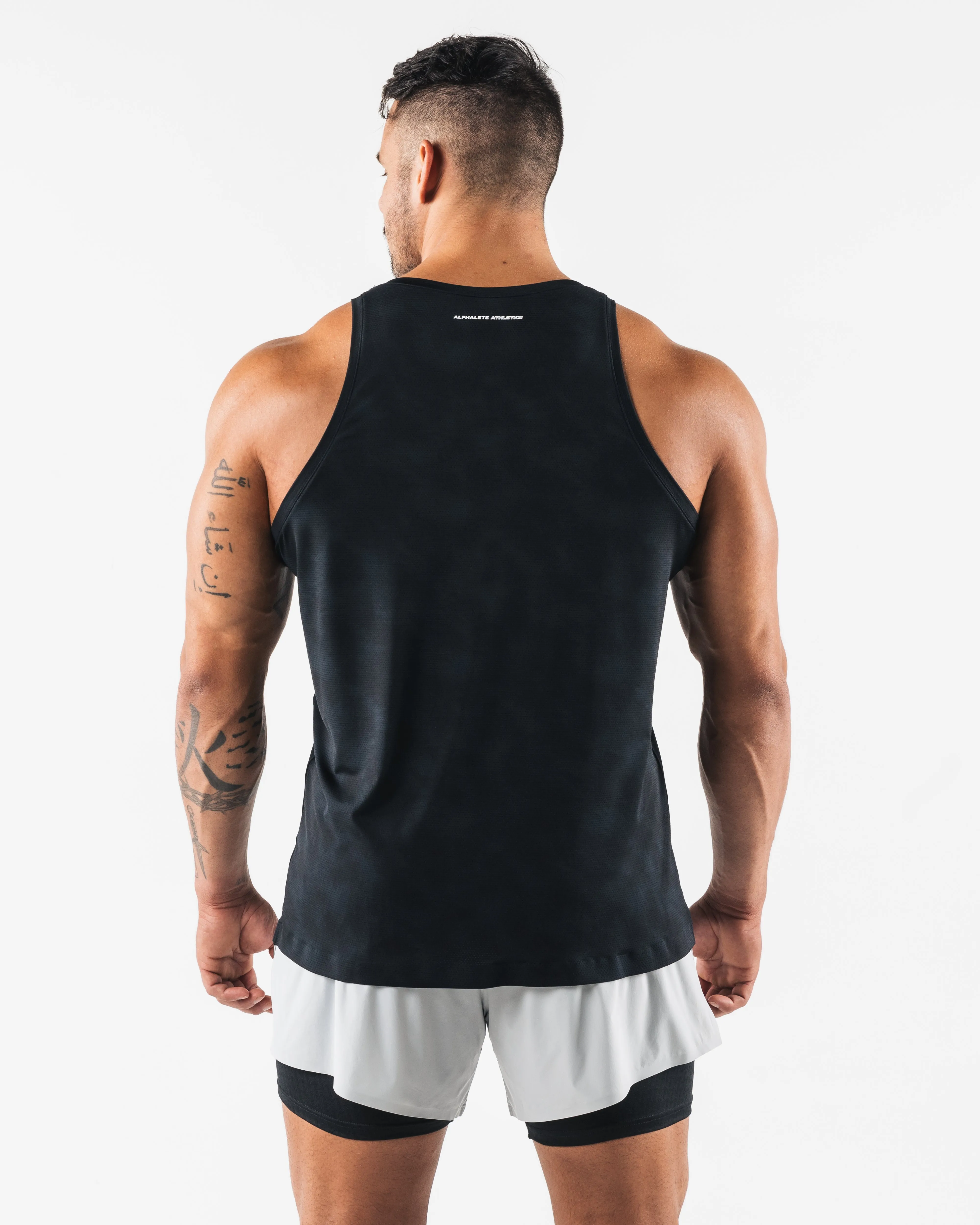 Racer Tank - Black Print