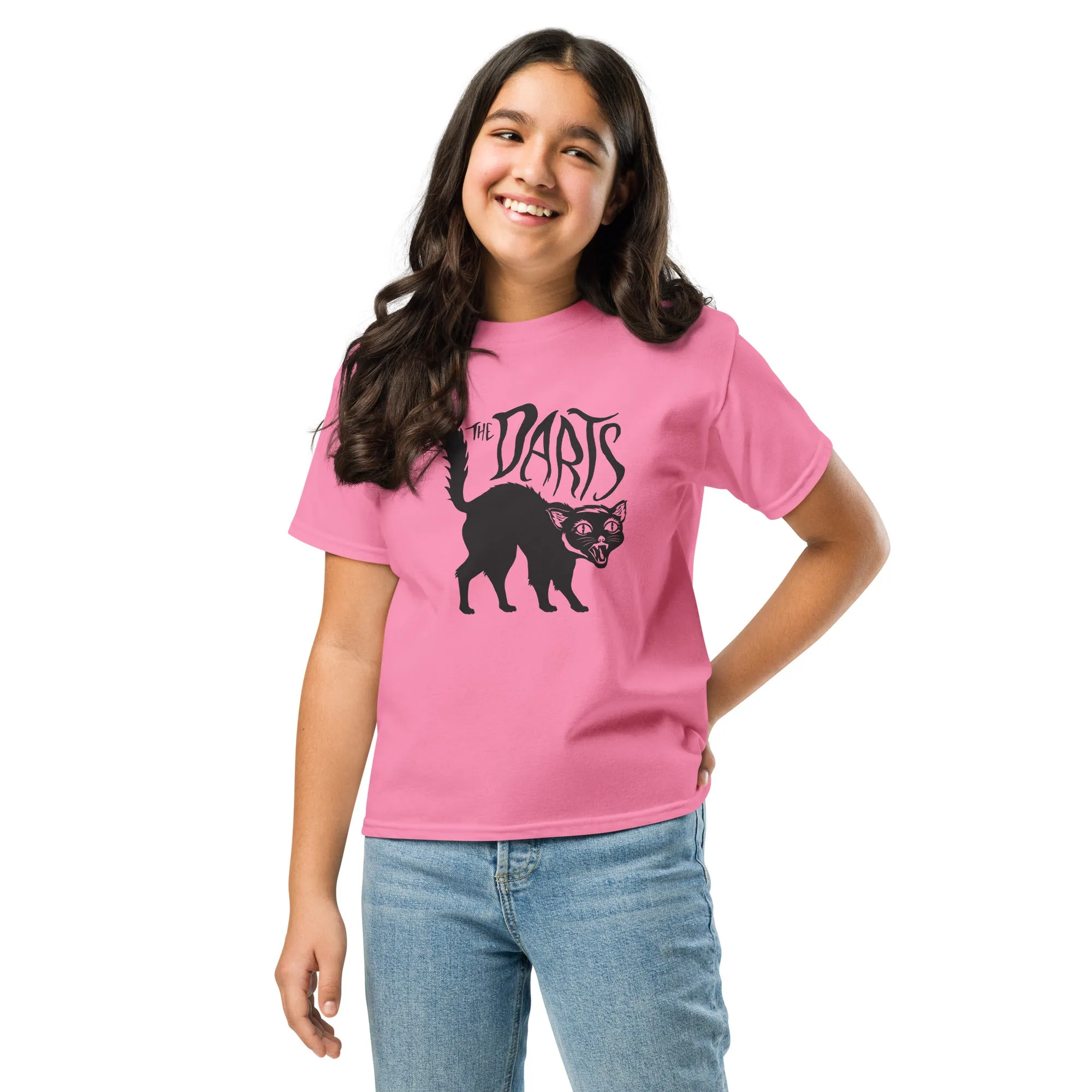 THE DARTS PINK "SPOOKY CAT" YOUTH CLASSIC T-SHIRT