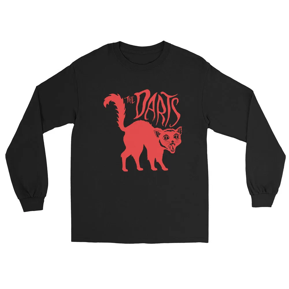 THE DARTS RED "SPOOKY CAT" LONG SLEEVE TEE