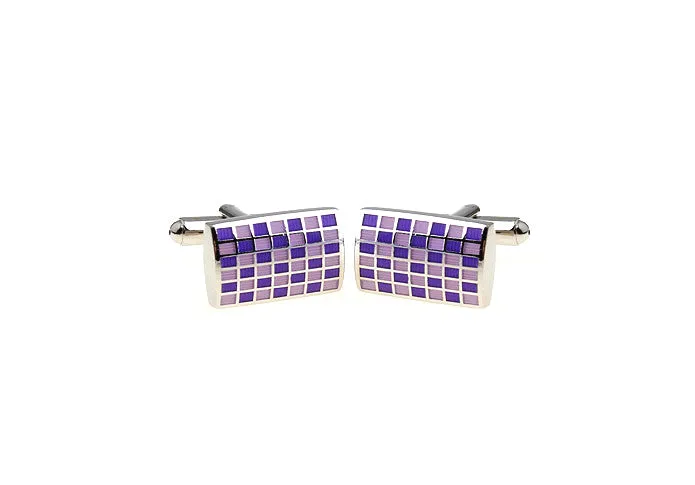 Urbana Purple & Lilac Enamel Cufflinks