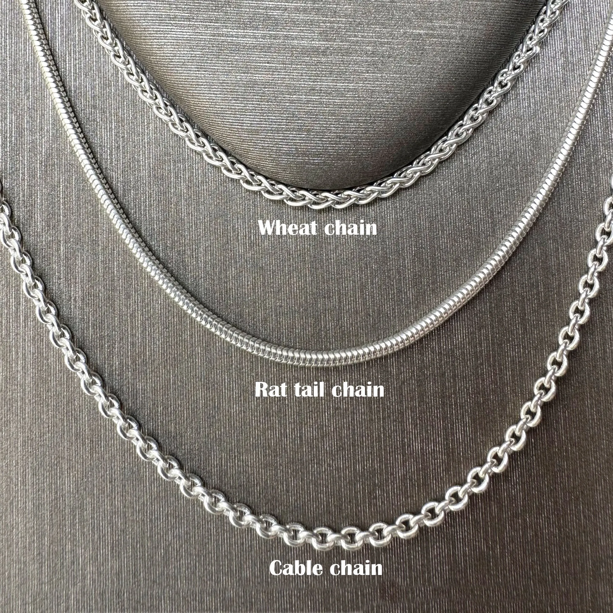 Wheat 925 Sterling Silver Chain 100% Made in Italy Jewelry