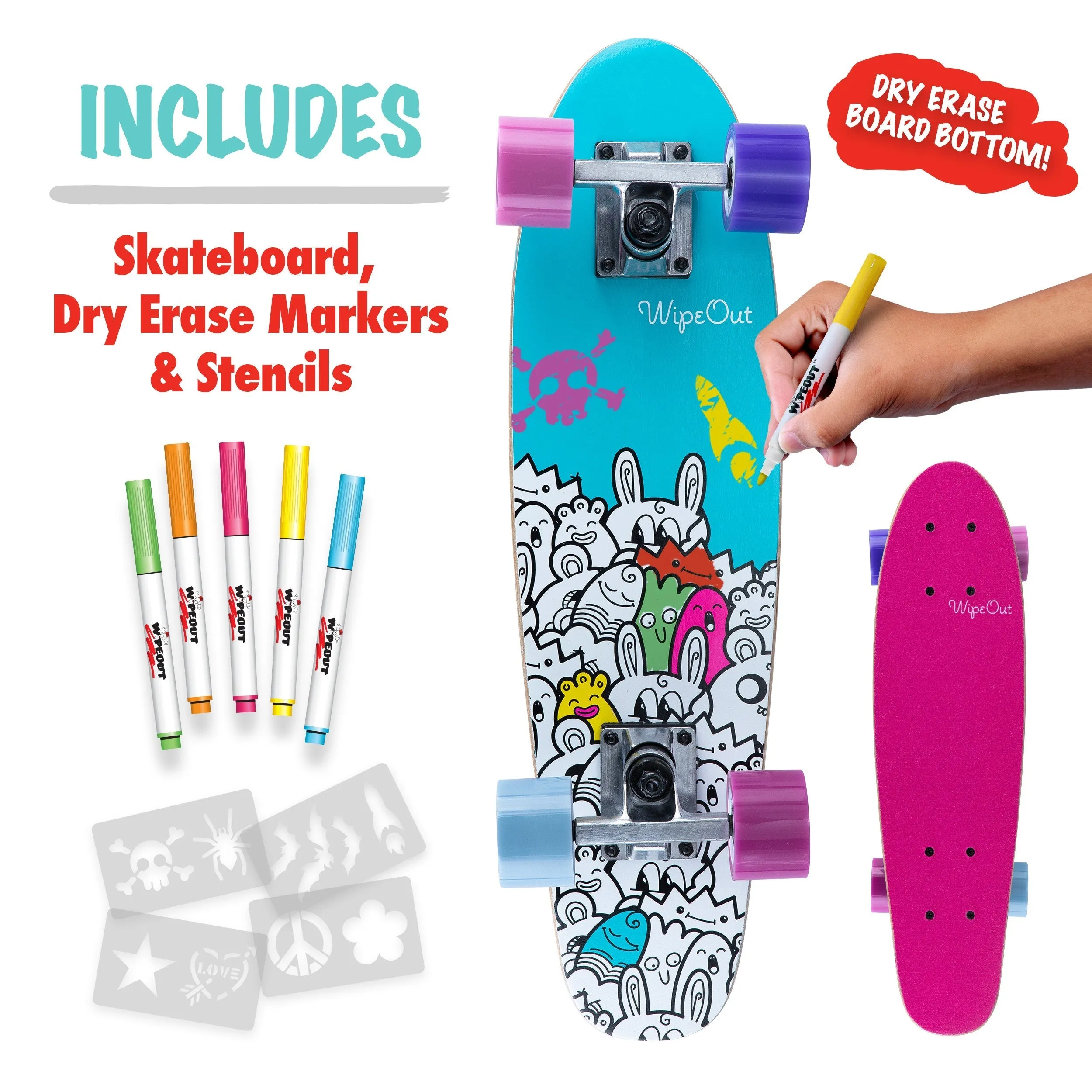 Wipeout™ Dry Erase Skateboards