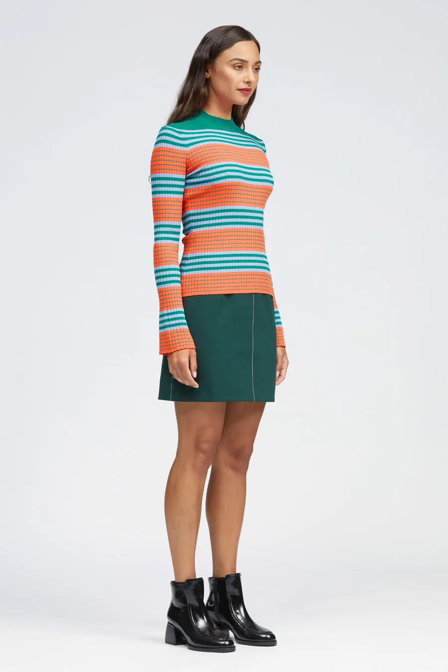 Zaspa Top Green/ Blue/ Orange Stripe