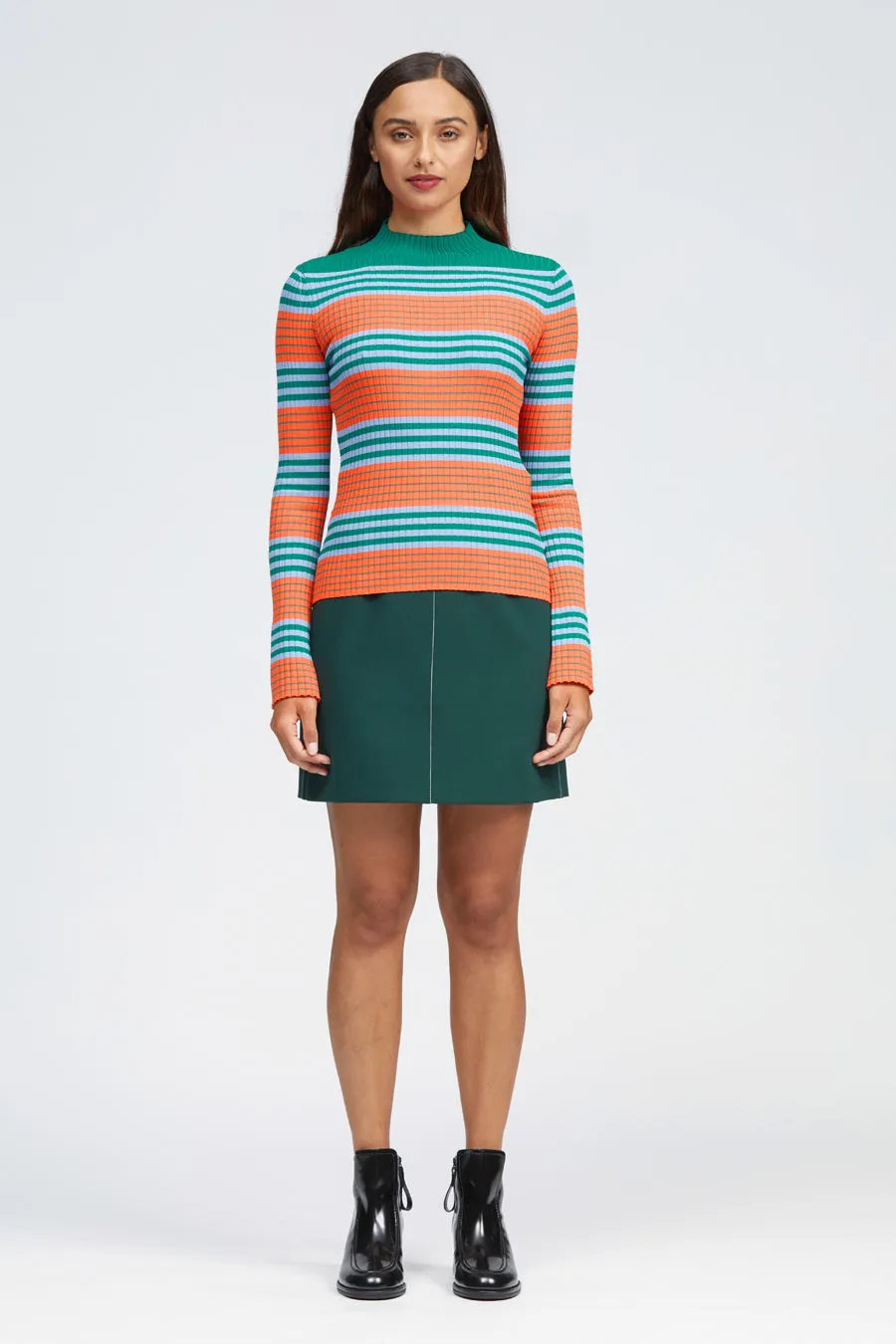 Zaspa Top Green/ Blue/ Orange Stripe